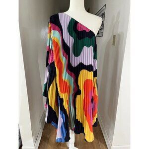 EUC ANTHROPOLOGIE Hutch One Shoulder Pleated Romper Jumpsuit Event Dress